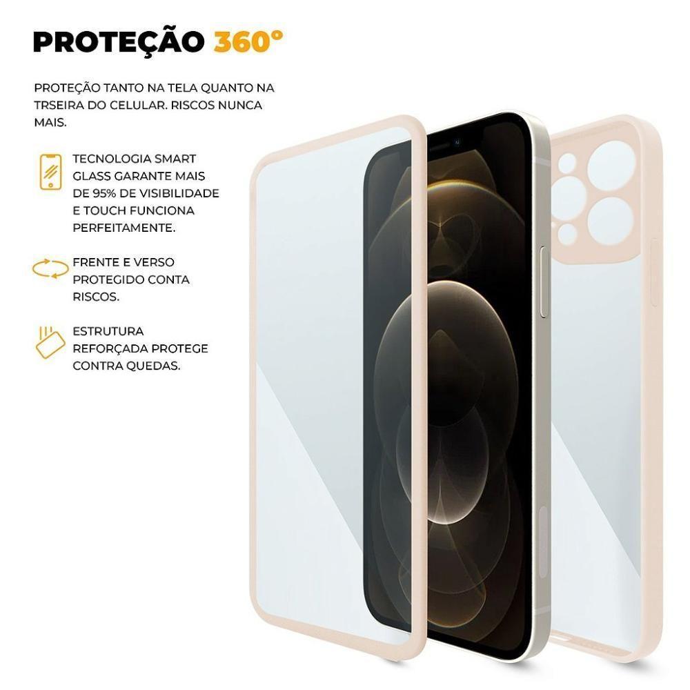 Capa 360 Para Iphone 12 Pro - Rosa - Frente E Verso- Gshield - 4