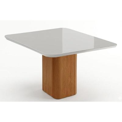 Mesa de Jantar Maldivas 4 Lugares Quadrada MDF 90X90CM Marrom Rufato