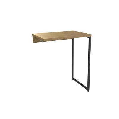 Mesa Industrial sem Porta sem Gaveta em MDP-BP 60cm Café com Pés Metálicos Kappesberg