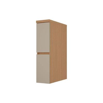 Balcão Condessa Tempero 20CM sem Porta 2 Gavetas MDF Greige Nesher Móveis