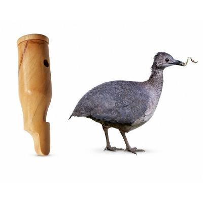 Apito Manual para Jaó em Madeira Natural Som Realista Artesanal