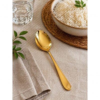 Colher Valentina Aço Inox Dourada para Servir Mimo Style