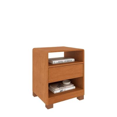 Mesa de Cabeceira Espanha 1 Gaveta MDF Moderno Amadeirado Tcil Móveis