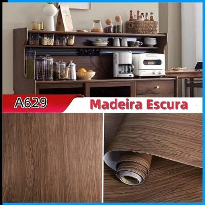 Kit Papel Adesivo Envelopamento A629 Amadeirado Lavável 10M 45cm OEM