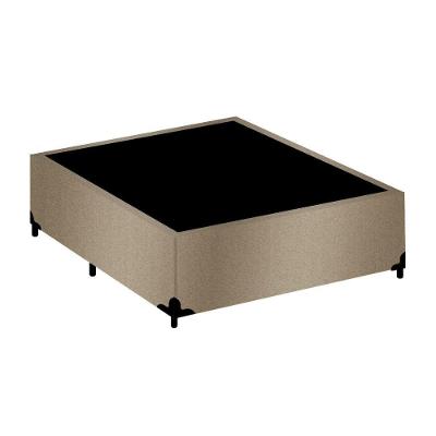 Cama Box Casal Belluno Antiácaro Madeira Suede Bege Bella Cama