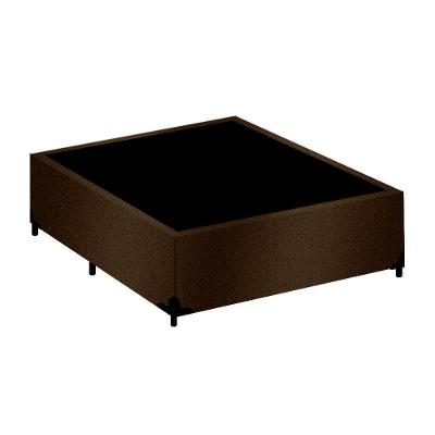 Cama Box Casal Belluno com Tratamento Antiácaro Colchão Suede Marrom Bella Cama