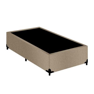 Cama Box Solteiro Belluno com Tratamento Antiácaro Tecido Suede Bege Bella Cama