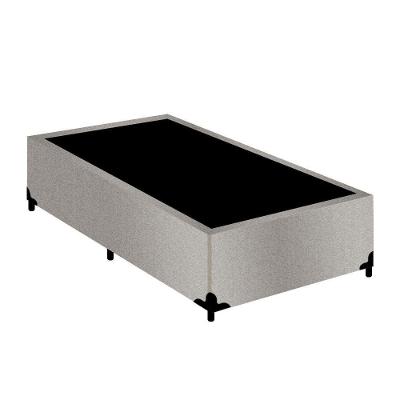 Cama Box Solteiro Belluno Antiácaro Tecido Suede Cinza Bella Cama