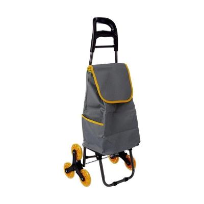 Carrinho de Carga Climbing Cart Suporta Até 40 kg Sobe Escadas com 3 Rodas Cinza Globalmix