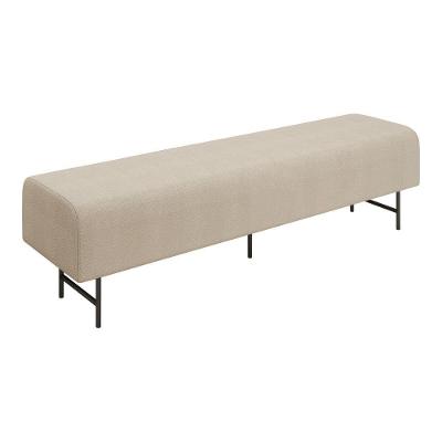 Puff Recamier Lauri 140cm MDF-MDP Bouclé Suave Off White Sallar Home