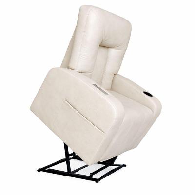 Poltrona Lift Rover Reclinável Elétrica Courino com Elevação Off White Sallar Home