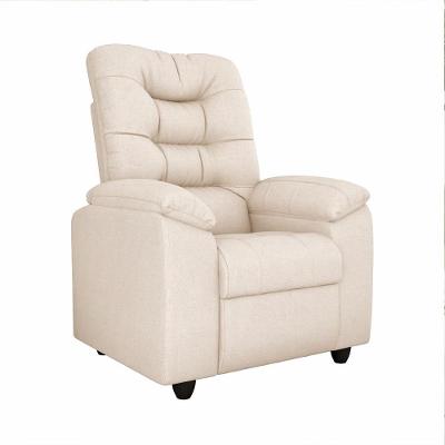 Poltrona Marfim Reclinável Courino Confortável Off White Sallar Home