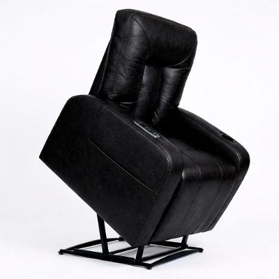 Poltrona Lift Rover Reclinável Elétrica Courino Confortável Preto Sallar Home