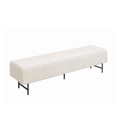 Puff Recamier Lauri 160cm Madeira de Reflorestamento Fibra Sintética Off White Sallar Home