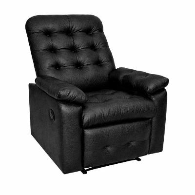 Poltrona Mari Reclinável Courino com Encosto Reclinável Preto Sallar Home