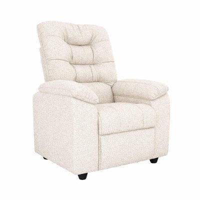 Poltrona Mari Reclinável Bouclé Confortável Off White Sallar Home