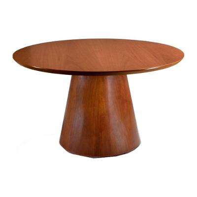 Mesa de Jantar Mogny 6 Lugares Redonda MDF 120CM Café SAL Movelaria