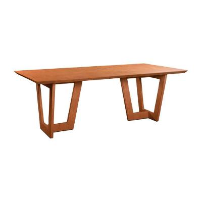 Mesa de Jantar Ynus 10 Lugares Retangular MDF 270CM Castanho Claro