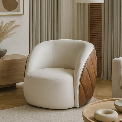 Poltrona Decorativa Hermon Fixa Courino com Pés Retos Confortável Caramelo Sallar Home