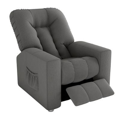 Poltrona do Papai Bean Reclinável Suede com Conforto Cinza Sallar Home