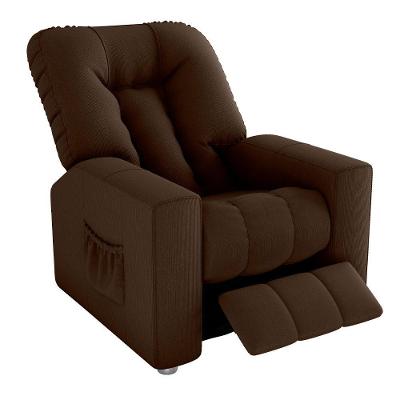 Poltrona do Papai Bean Reclinável Suede com Conforto Marrom Sallar Home