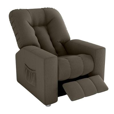 Poltrona do Papai Bean Reclinável Suede com Conforto Creme Sallar Home