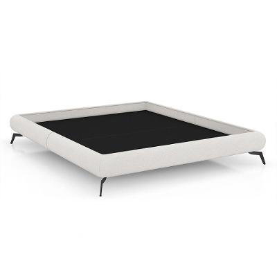 Cama Queen Japonesa Haru com Pés de Alumínio Madeira Off White Sallar Home