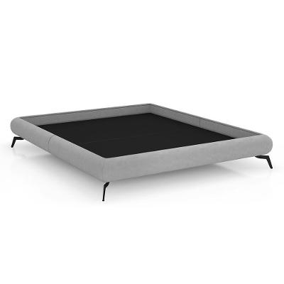 Cama Queen Japonesa Haru Pés Alumínio Madeira Reflorestada Cinza Sallar Home