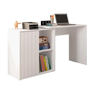 Escrivaninha Clyn Moderno sem Gavetas MDF-MDP 140CM Branco Fosco Sallar Home