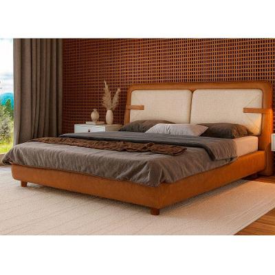 Cama Japonesa Casal Seo Yun com Cabeceira Madeira Eucalipto Caramelo Sallar Home