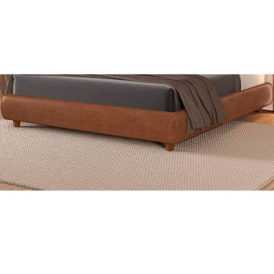 Cama Japonesa King Seo com Estofamento Courino Madeira Caramelo Sallar Home