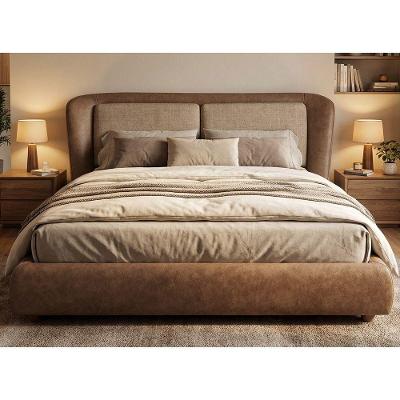 Cama Japonesa King Seo com Cabeceira Blind Madeira Marrom Sallar Home