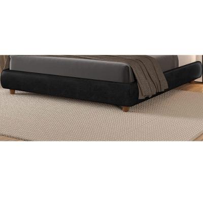 Cama Japonesa King Seo com Estrutura em Madeira Eucalipto Courino Preto Sallar Home