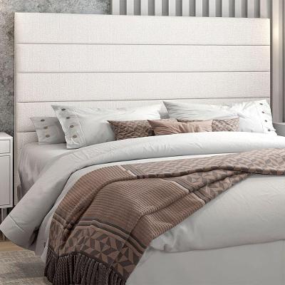 Cabeceira Casal Veso 140CM Fixação com Frame Estrutura MDF Revestimento Bouclé Off White Sallar Home