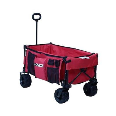 Carrinho de Carga Dobrável Vermelho Multiuso 80 kg Rodas Grandes Nautika