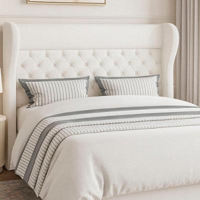Cabeceira Bono King Fixação no Box MDF-MDP Bouclé Off White Sallar Home