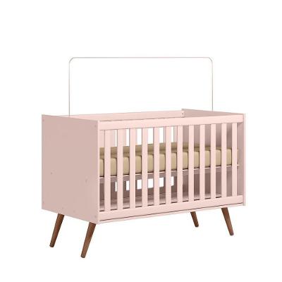 Berço para Bebê Ravi Dois em um Transforma-se em Mini Cama Rosê Sallar Home