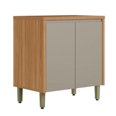 Balcão Arya com 2 Portas em MDF TAMANHO 80CM Jequitibá-Gris Fosco Sallar Home
