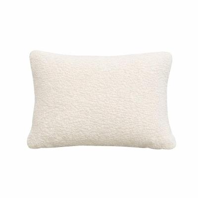 Almofada Vanilla com Revestimento Boucle Zíper Invisível Off White Sallar Home