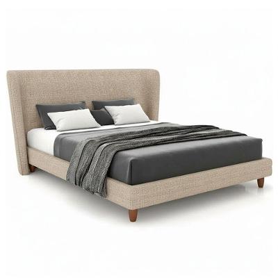 Cama Japonesa Casal Corea com Cabeceira Madeira Bege Sallar Home