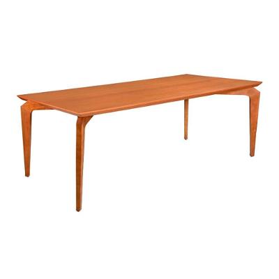 Mesa de Jantar Gosty 8 Lugares Retangular MDF 240x120CM Café Castanho Claro Liptus