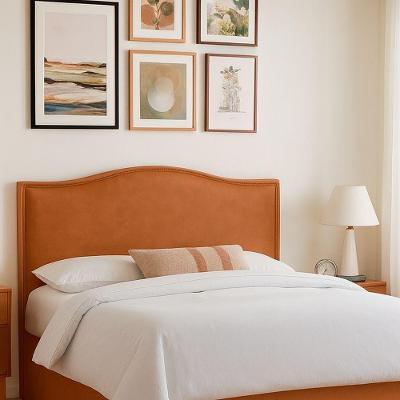 Cabeceira Diesis King MDF Couro Sintético Caramelo Sallar Home