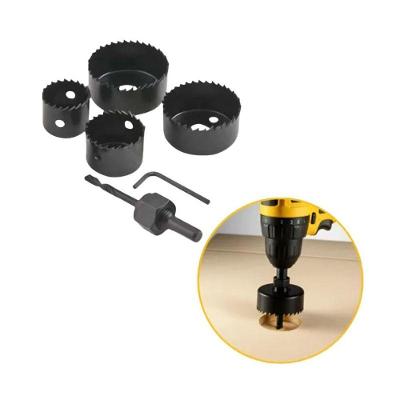 Jogo de Serra Copo Kit 6 Peças para Madeira Gesso Pvc Plástico Cortes Limpos Preto Startools