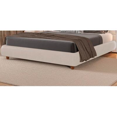 Cama Japonesa Queen Seo com Estofamento Facto Madeira Off White Sallar Home