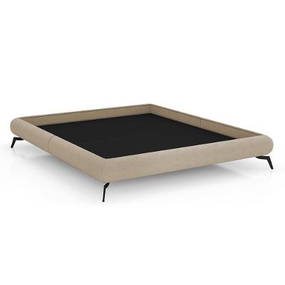 Cama King Japonesa Haru com Pés de Alumínio Madeira Off White Sallar Home