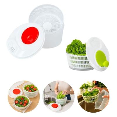 Centrifugador Manual para Salada em Plástico com Cesto Escorredor Removível Branco Thika Importadora