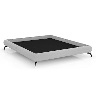 Cama King Japonesa Haru com Pés de Alumínio Madeira Reflorestada Cinza Clarinho Sallar Home