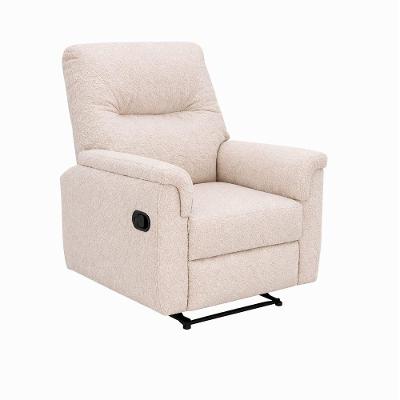 Poltrona Ravena Reclinável com Tecido Boucle e Pés Retos Off White Sallar Home