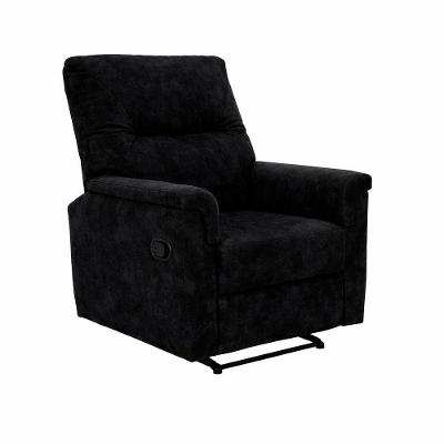 Poltrona Ravena Reclinável Veludo Confortável Preto Sallar Home
