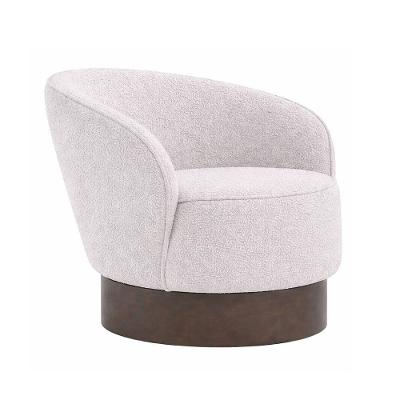 Poltrona Serene Decorativa Bouclé com Design Orgânico Cinza Sallar Home